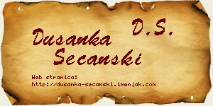 Dušanka Sečanski vizit kartica